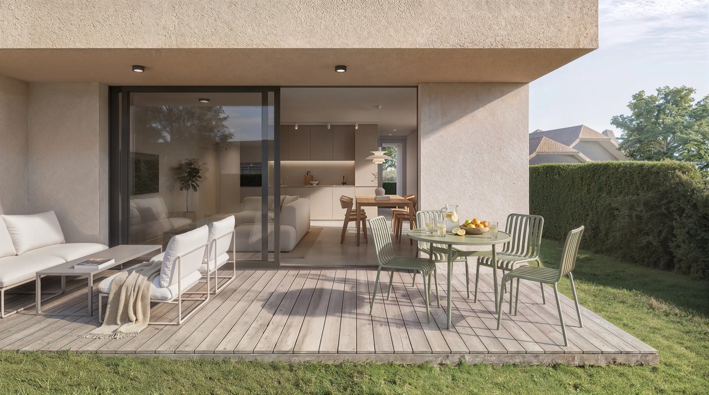 Terrasse et jardin privatif